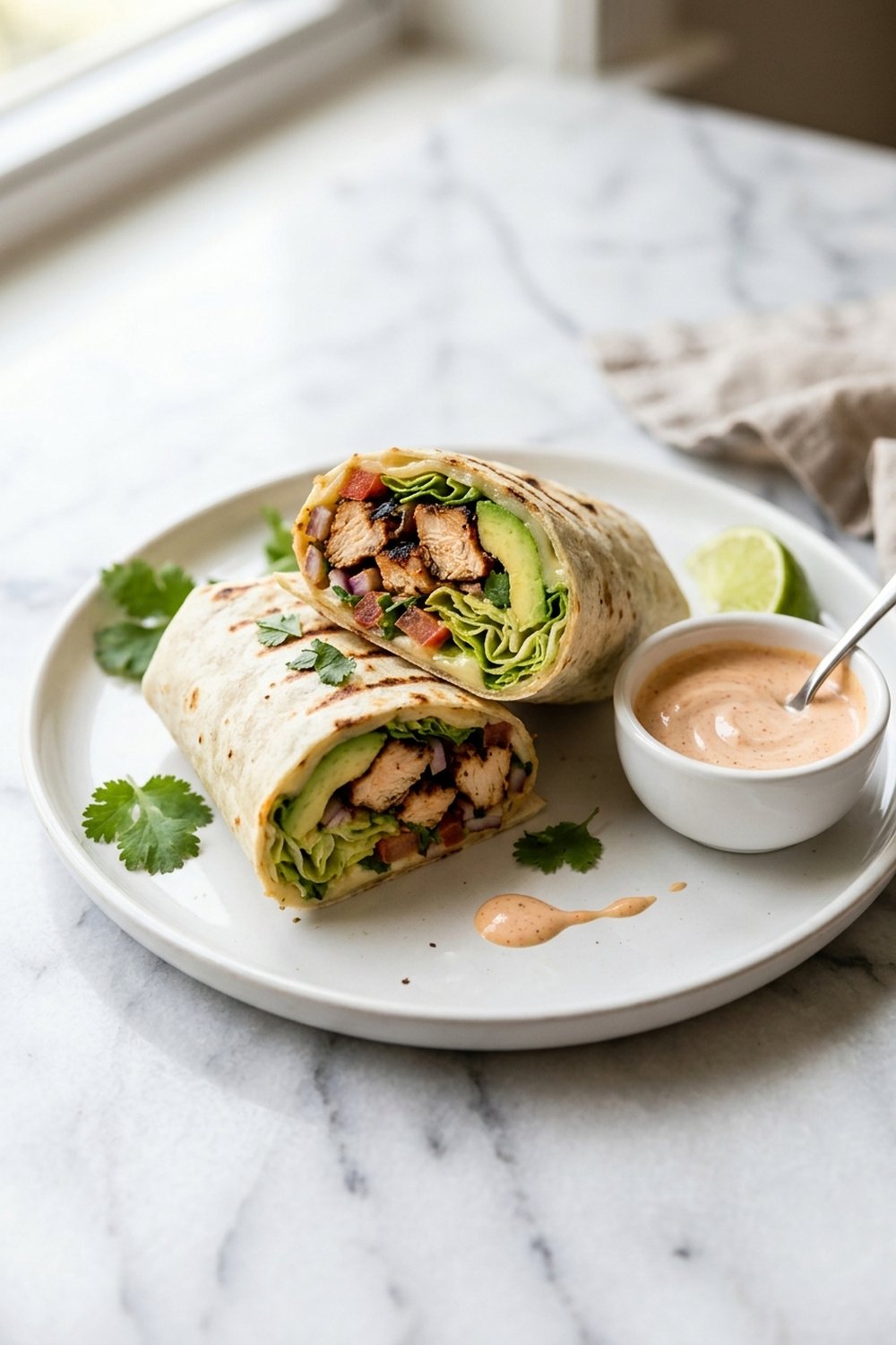 Chipotle Chicken Avocado Wrap