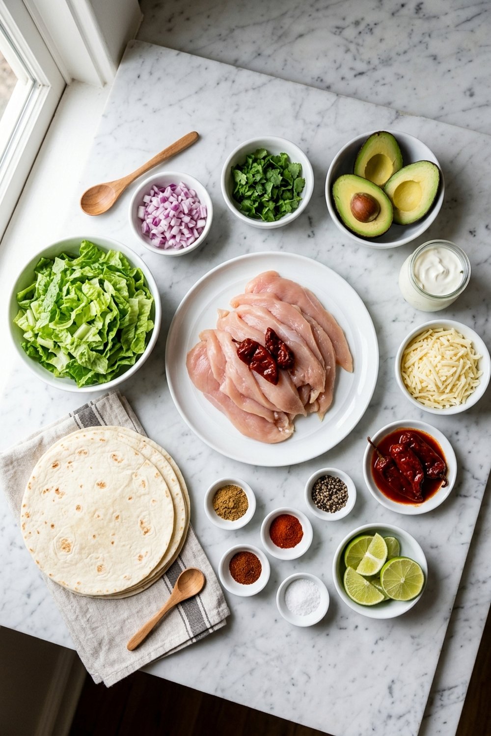Chipotle Chicken Avocado Wrap ingredients
