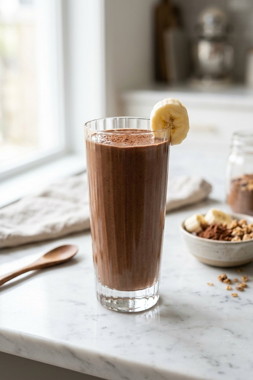 Chocolate Banana Protein Smoothie