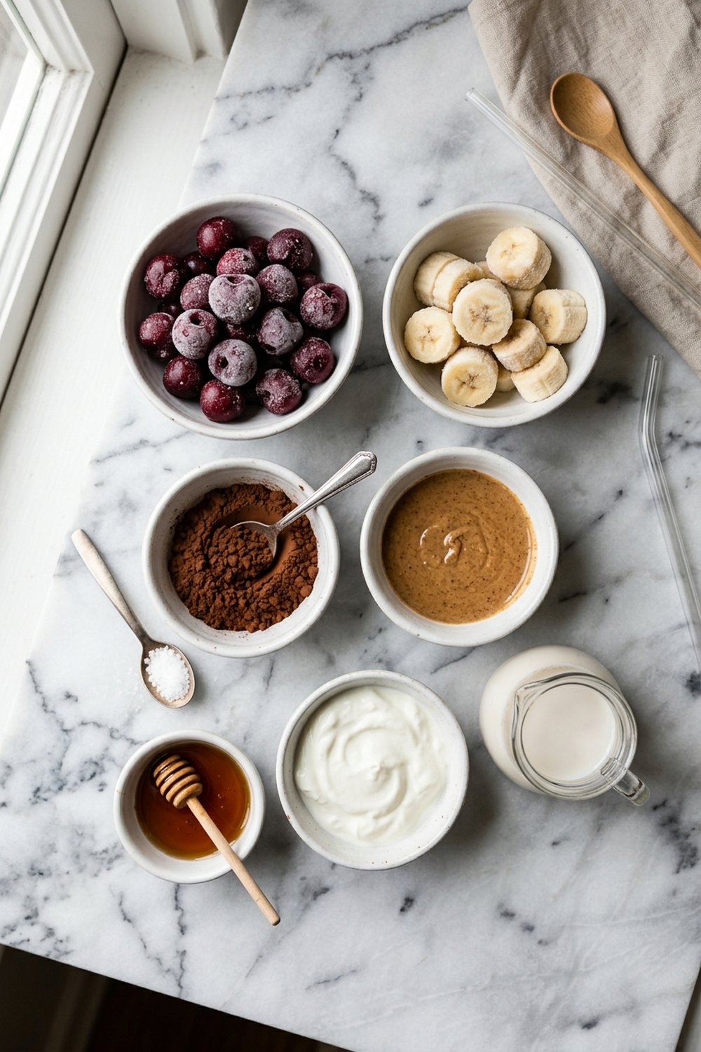 Chocolate Cherry Smoothie ingredients