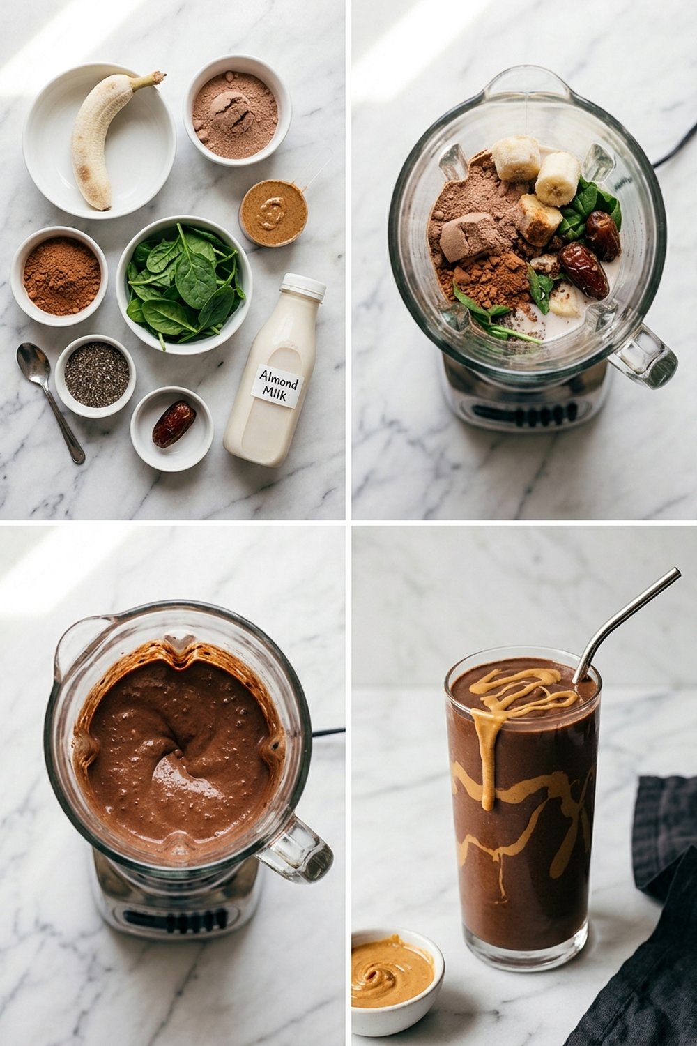 How to make Chocolate Peanut Butter Protein Smoothie