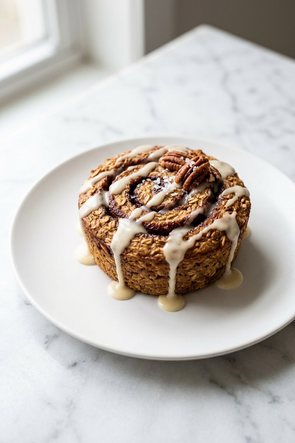Cinnamon Roll Baked Oats hero shot