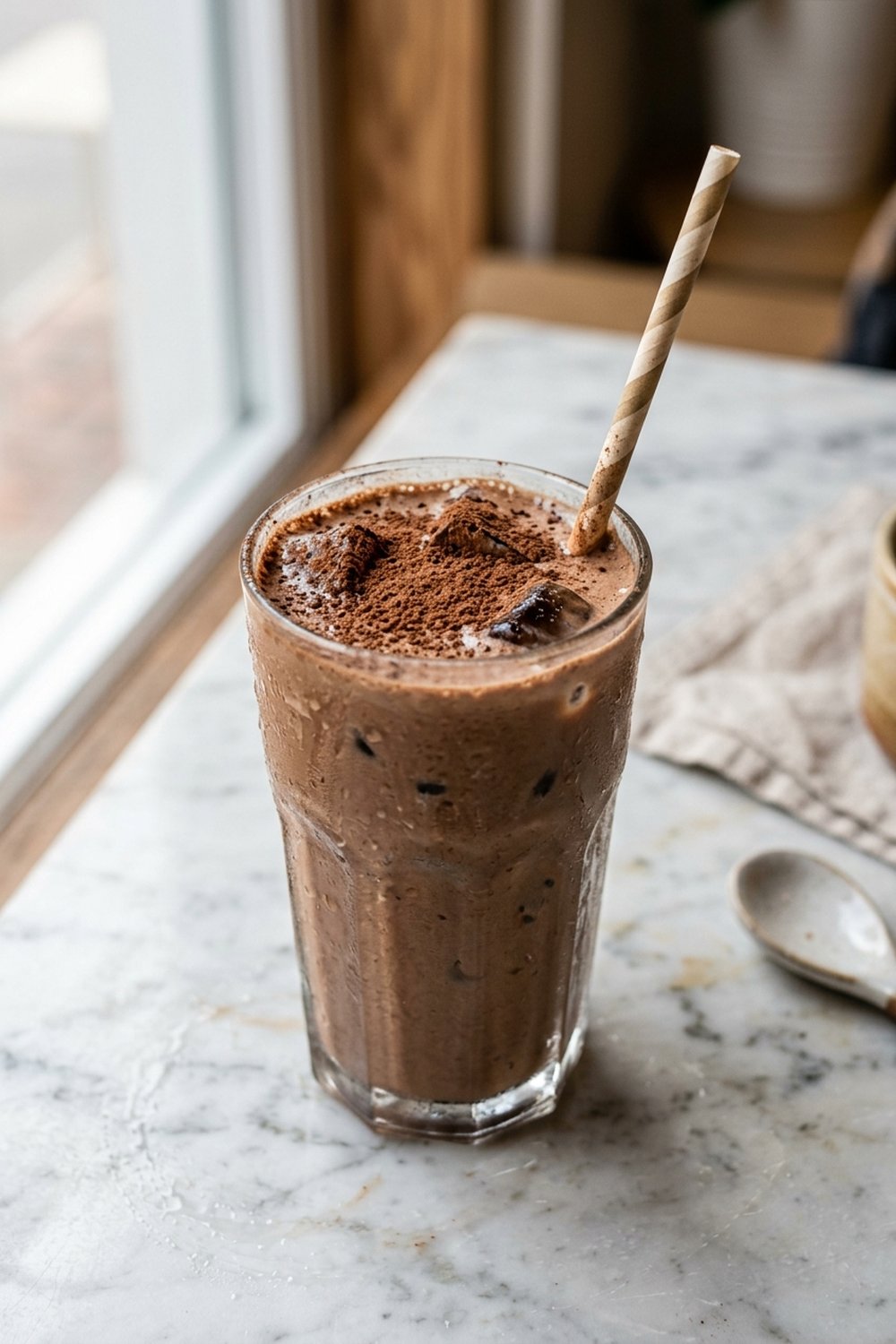 Coffee Protein Smoothie close up
