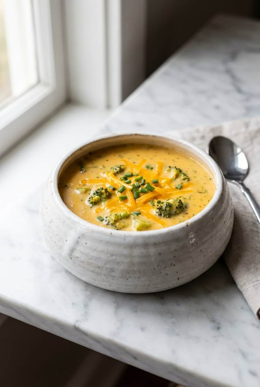 Copycat Panera Broccoli Cheddar Soup hero shot
