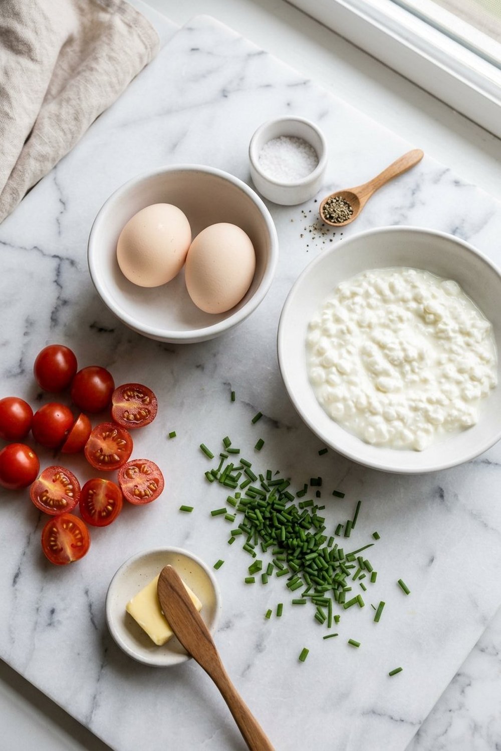 Cottage Cheese Scrambled Eggs ingredients
