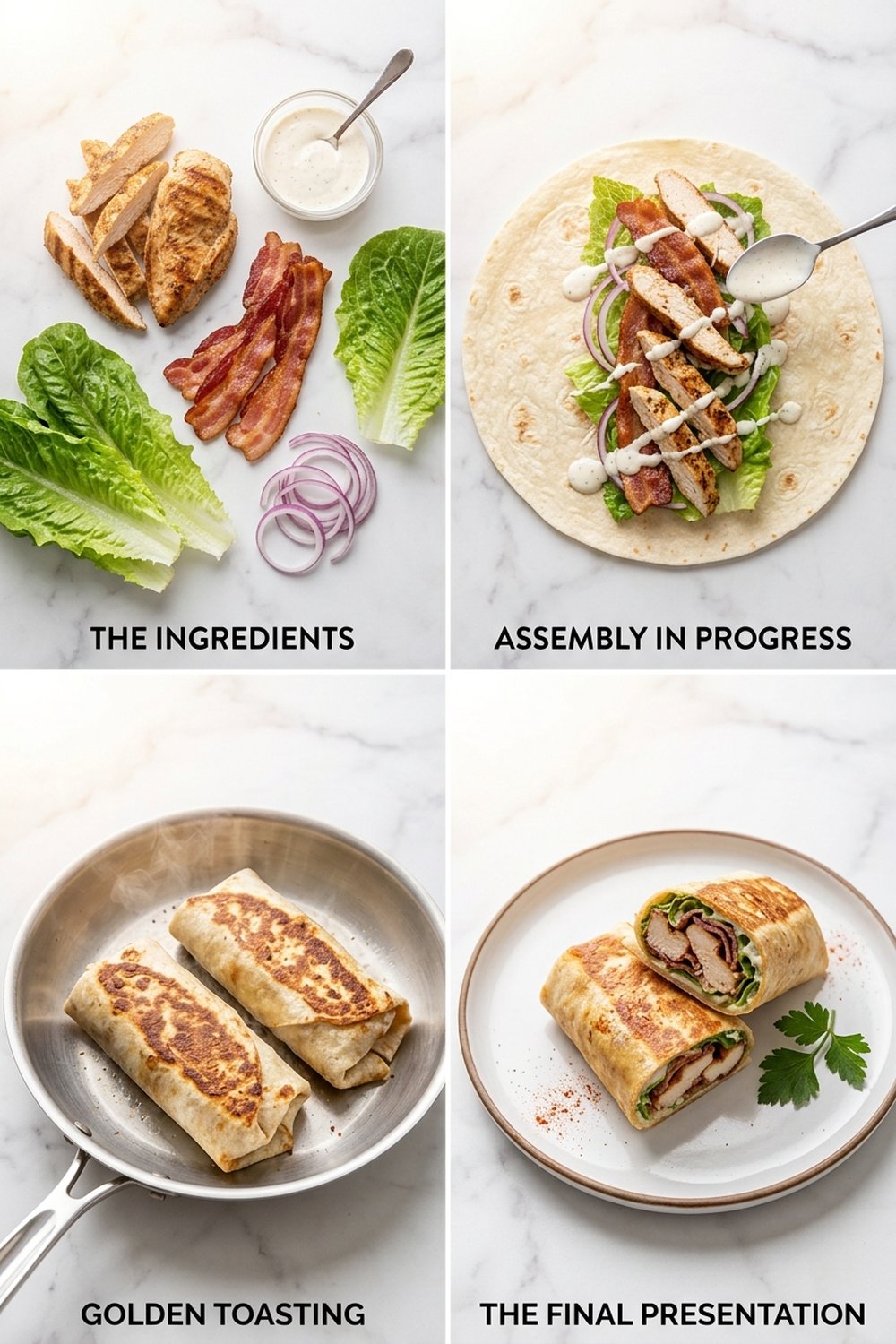 How to make Crispy Chicken Bacon Avocado Wraps