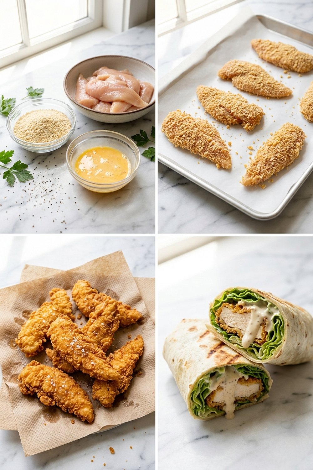 How to make Crispy Chicken Caesar Wraps