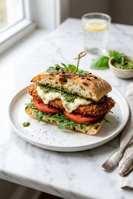 Crispy Chicken Pesto Sandwich