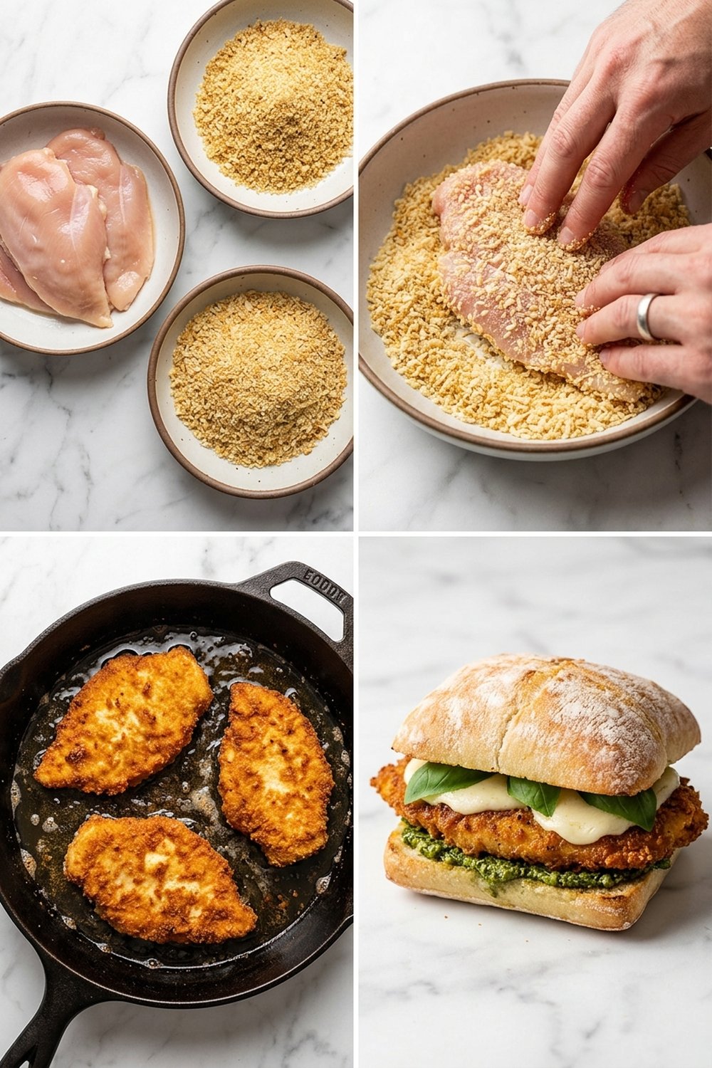 How to make Crispy Chicken Pesto Sandwich