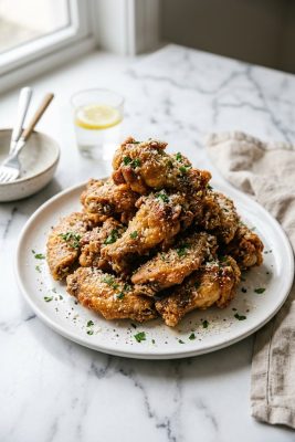 Crispy Garlic Parmesan Wings Air Fryer