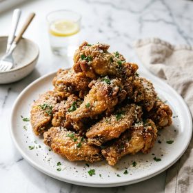 Crispy Garlic Parmesan Wings Air Fryer
