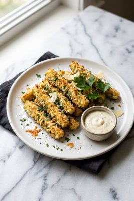 Crispy Parmesan Zucchini Fries
