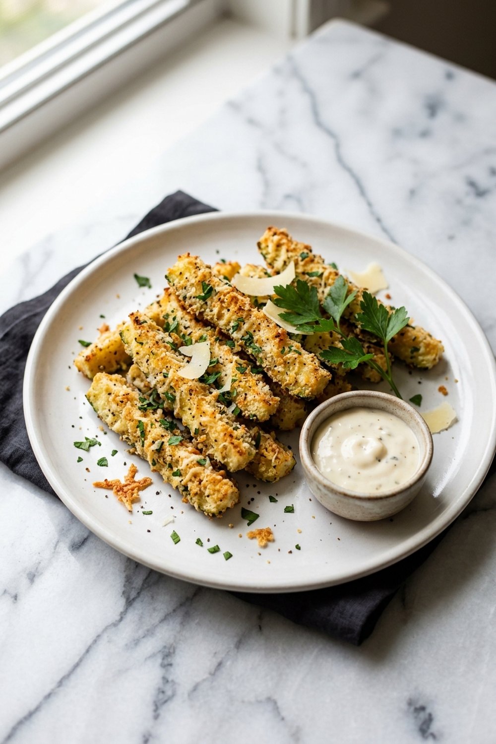 Crispy Parmesan Zucchini Fries
