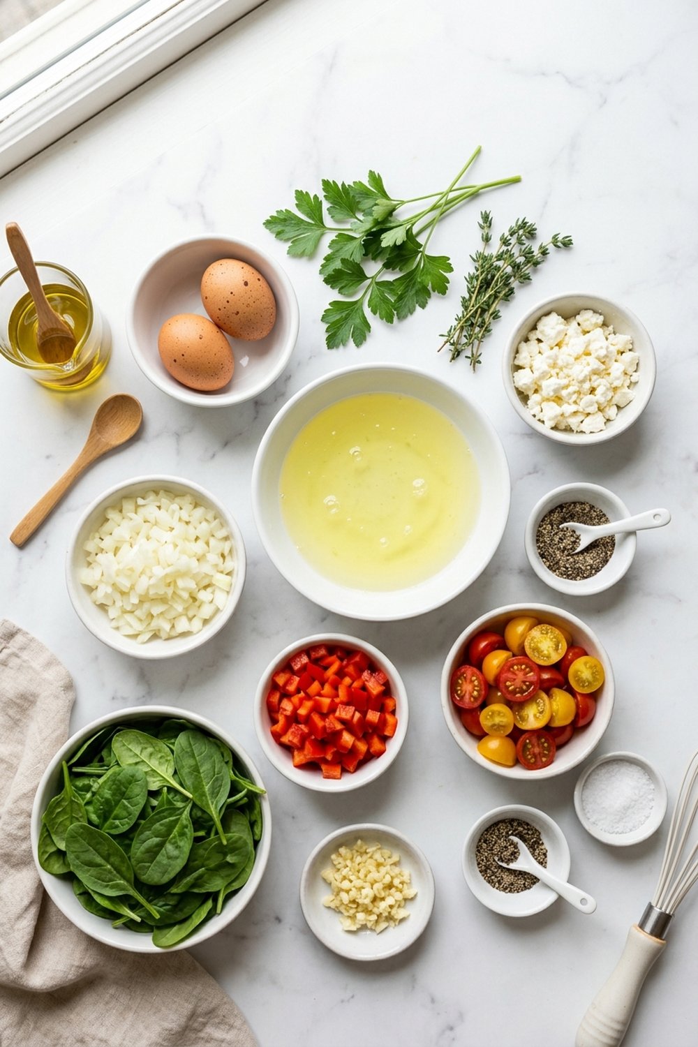 Egg White Vegetable Frittata ingredients