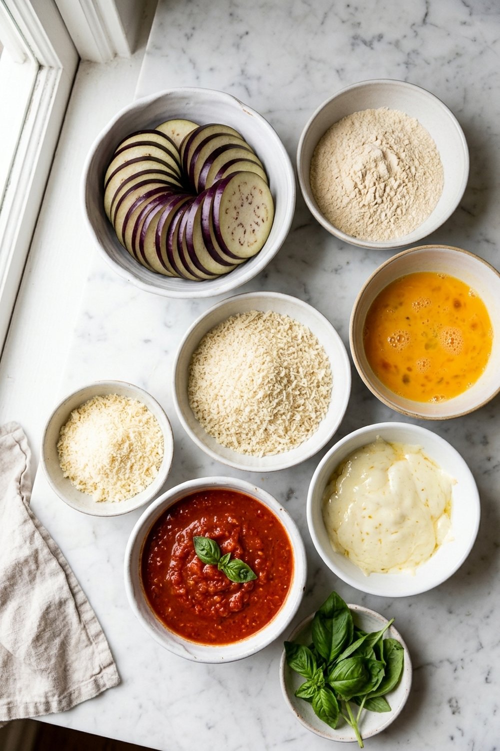 Eggplant Parmesan ingredients