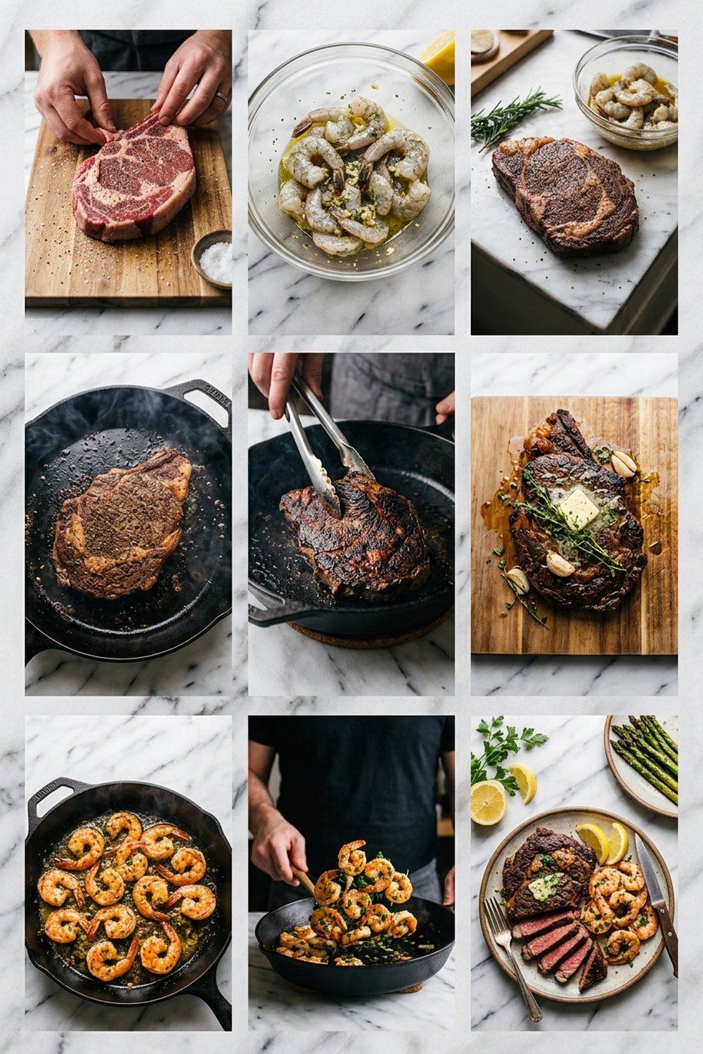 How to make Garlic Butter Steak and Shrimp