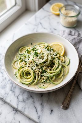 Garlic Parmesan Zucchini Noodles