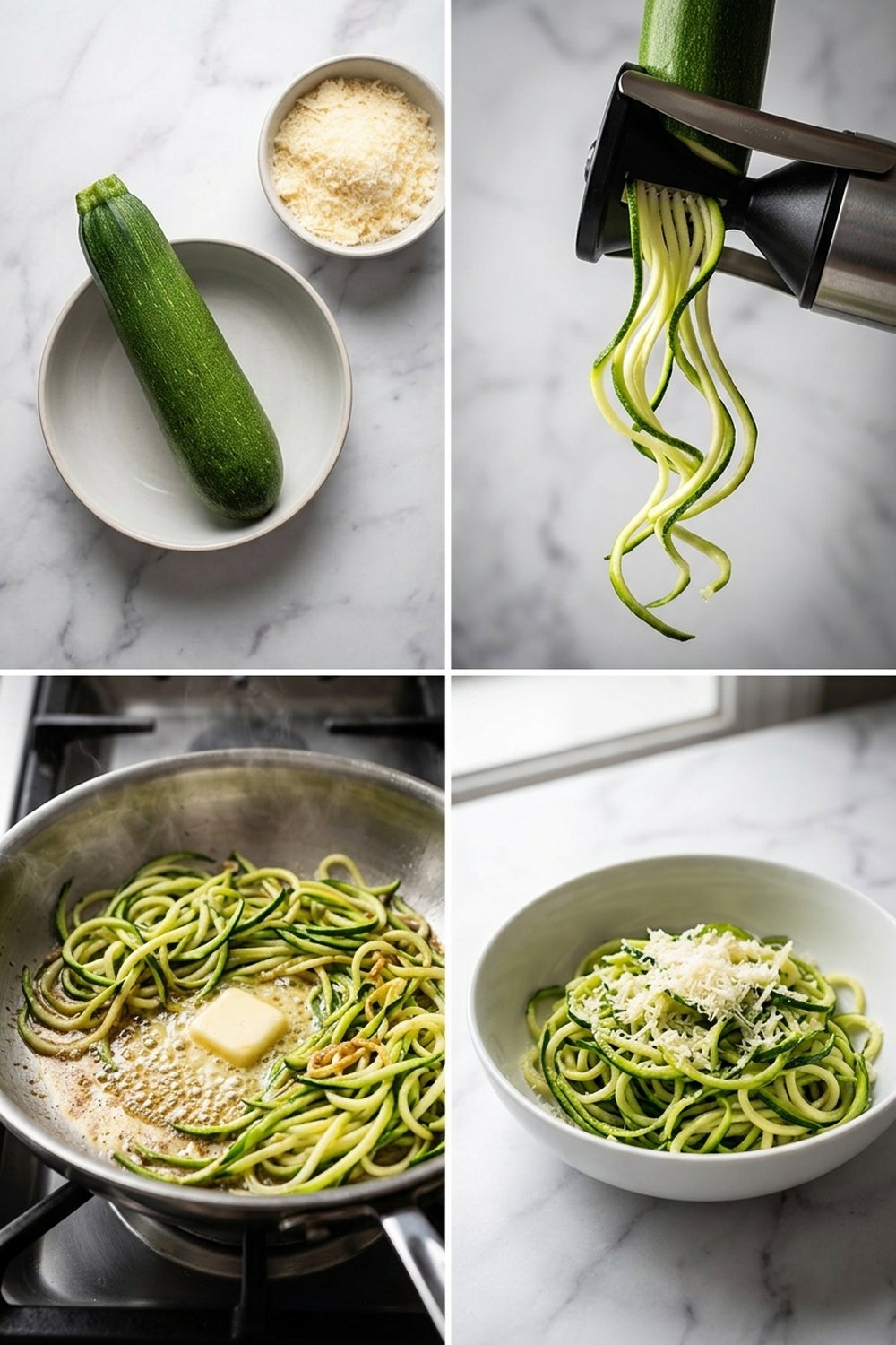 How to make Garlic Parmesan Zucchini Noodles