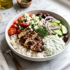 Greek Chicken Gyro Bowls
