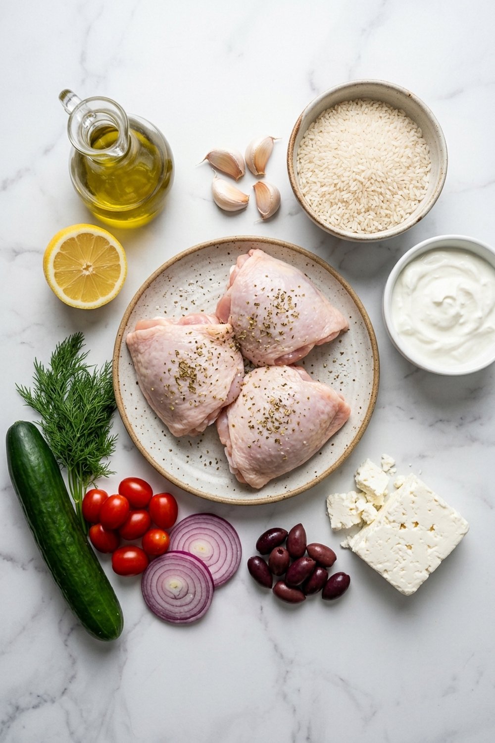 Greek Chicken Gyro Bowls ingredients