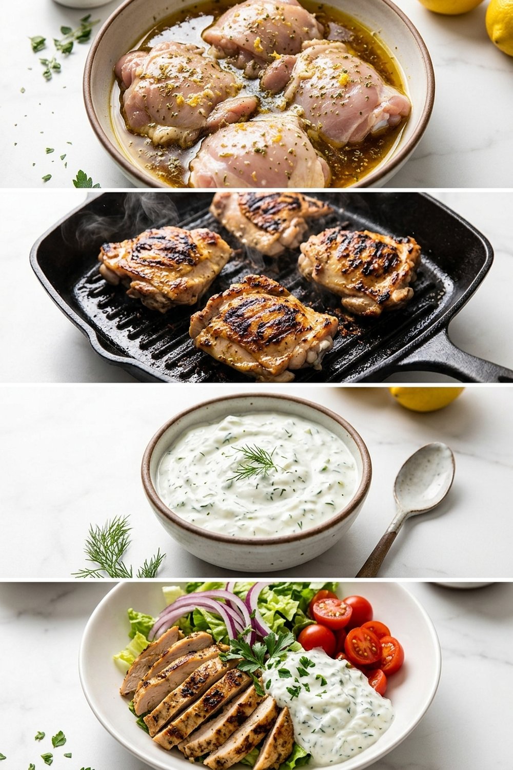 How to make Greek Chicken Gyro Bowls