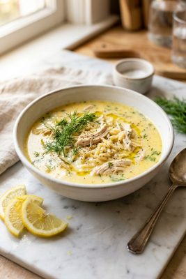 Greek Lemon Chicken Soup (Avgolemono)