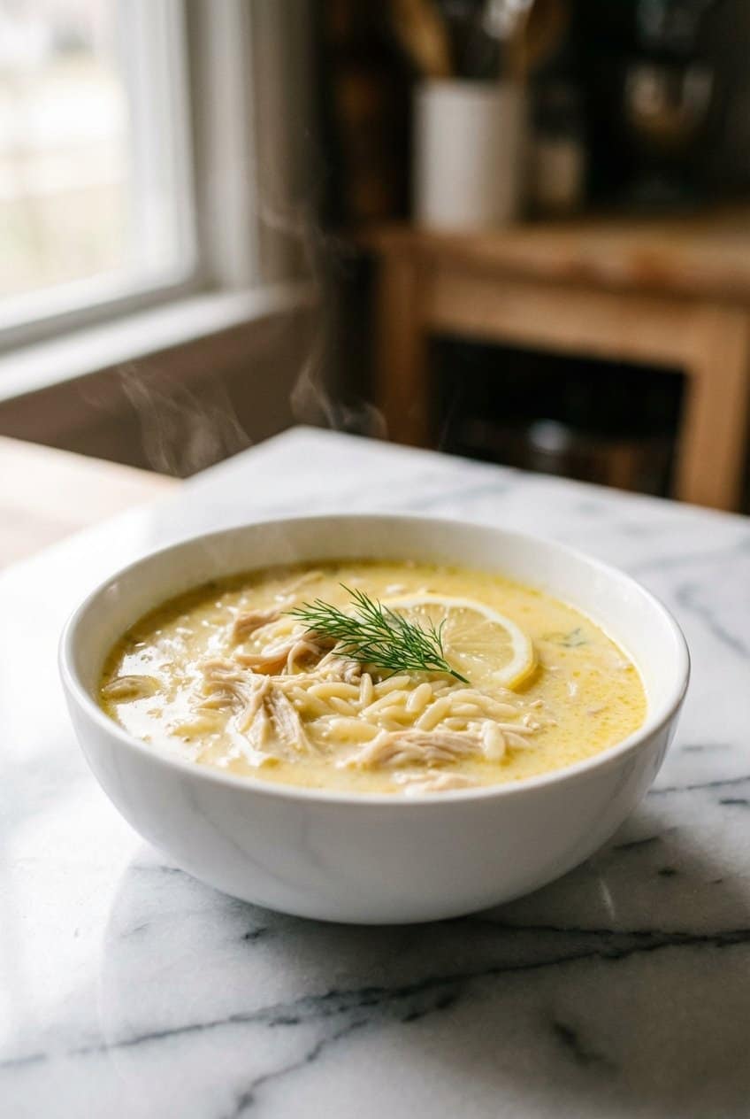 Greek Lemon Chicken Soup hero shot