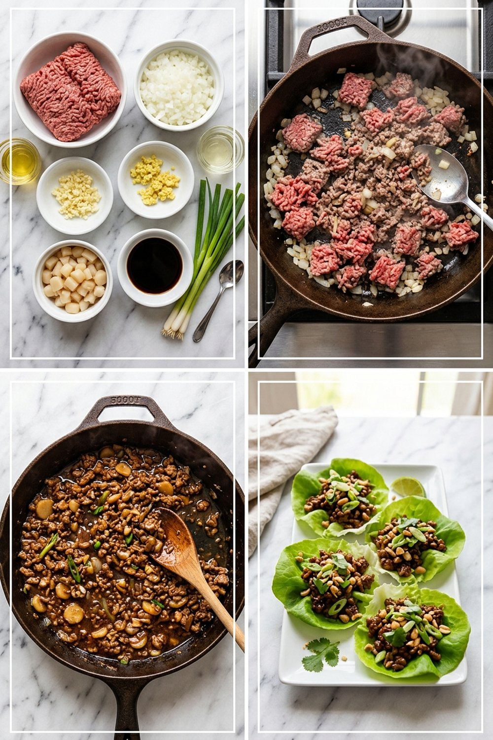 How to make Ground Beef Lettuce Wraps