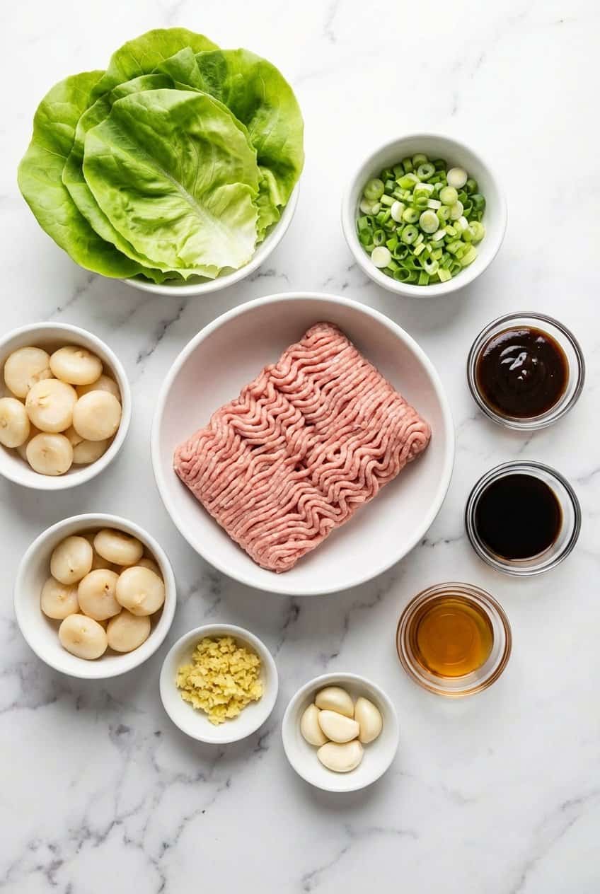 Ingredients for Ground Turkey Lettuce Wraps