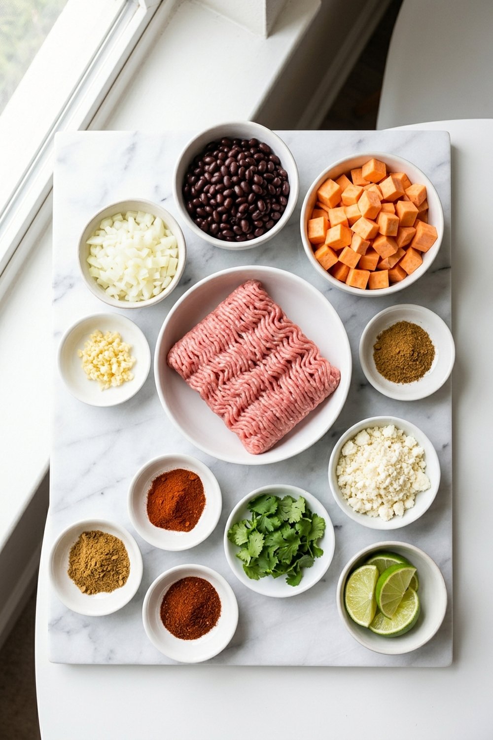 Ground Turkey Sweet Potato Skillet ingredients