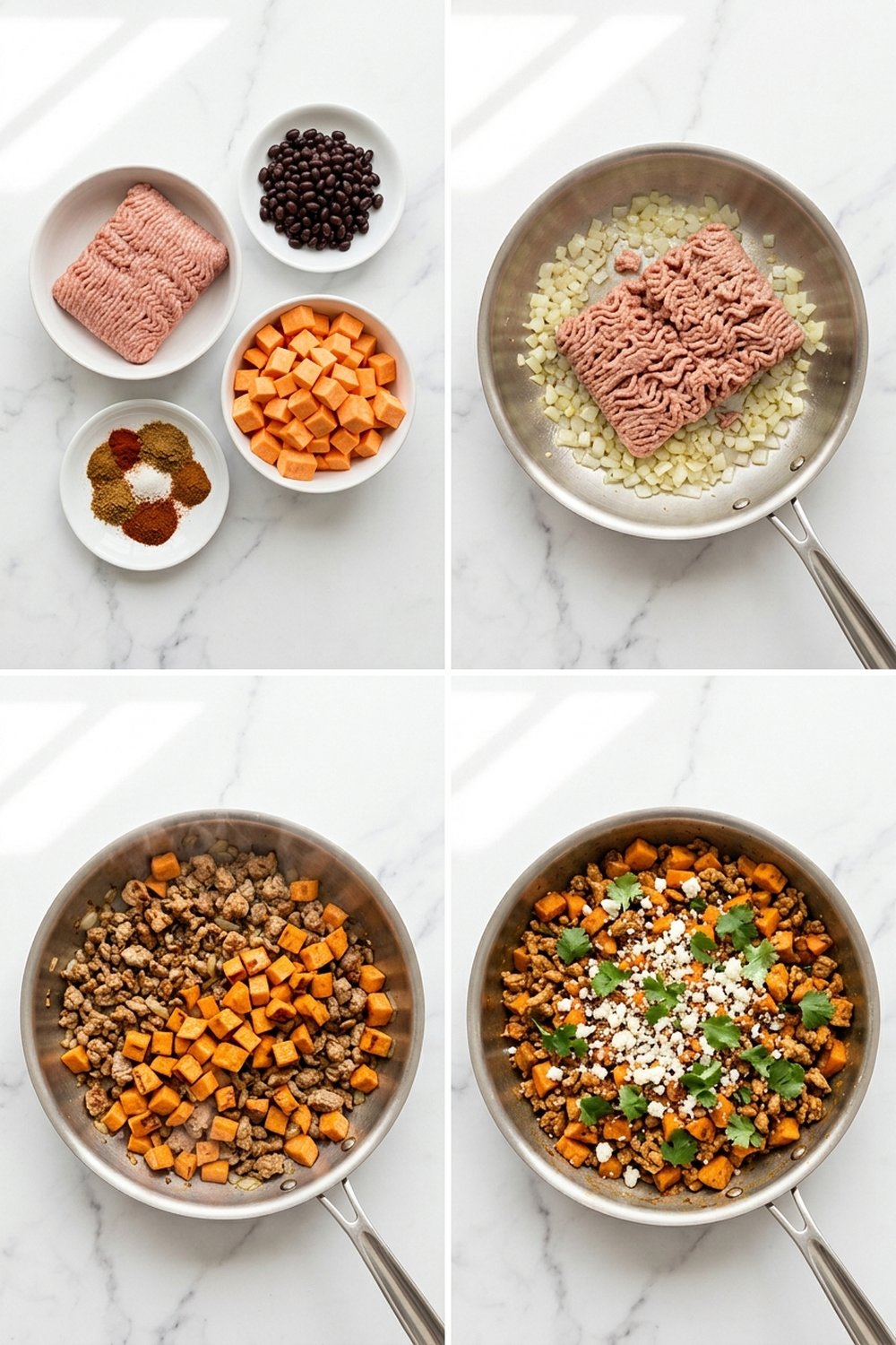 How to make Ground Turkey Sweet Potato Skillet