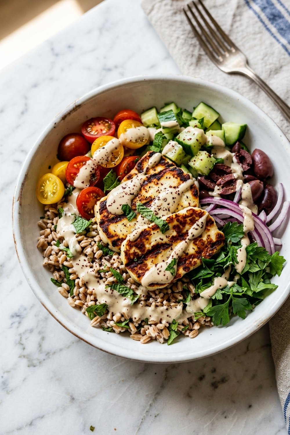 Halloumi Grain Bowl