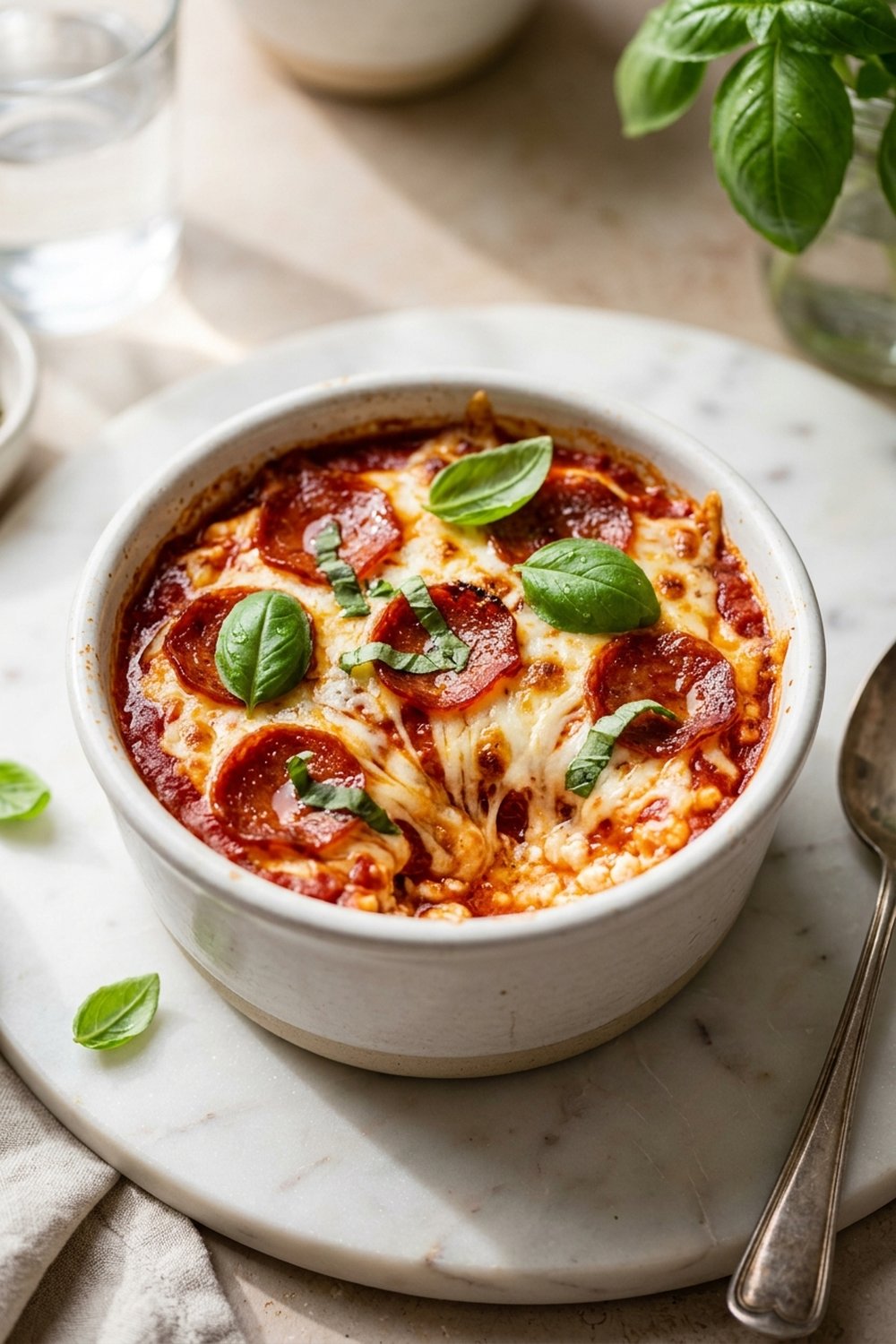 High Protein Cottage Cheese Pizza Bowl