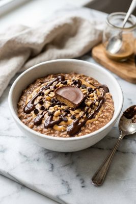 High Protein Peanut Butter Cup Oats