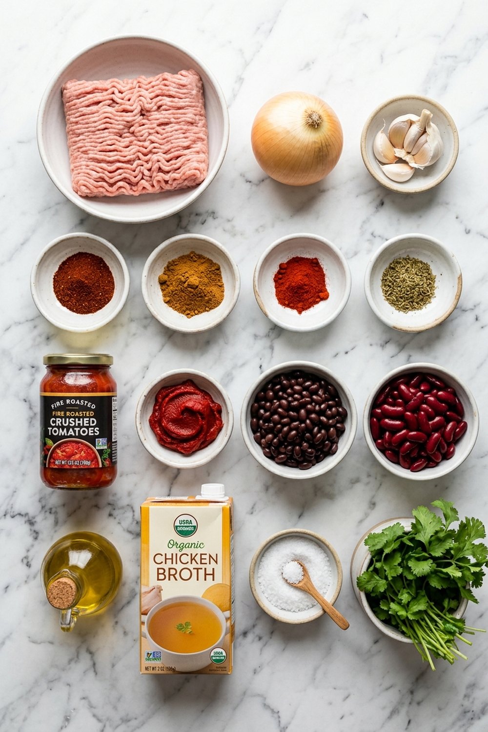 High Protein Turkey Chili ingredients