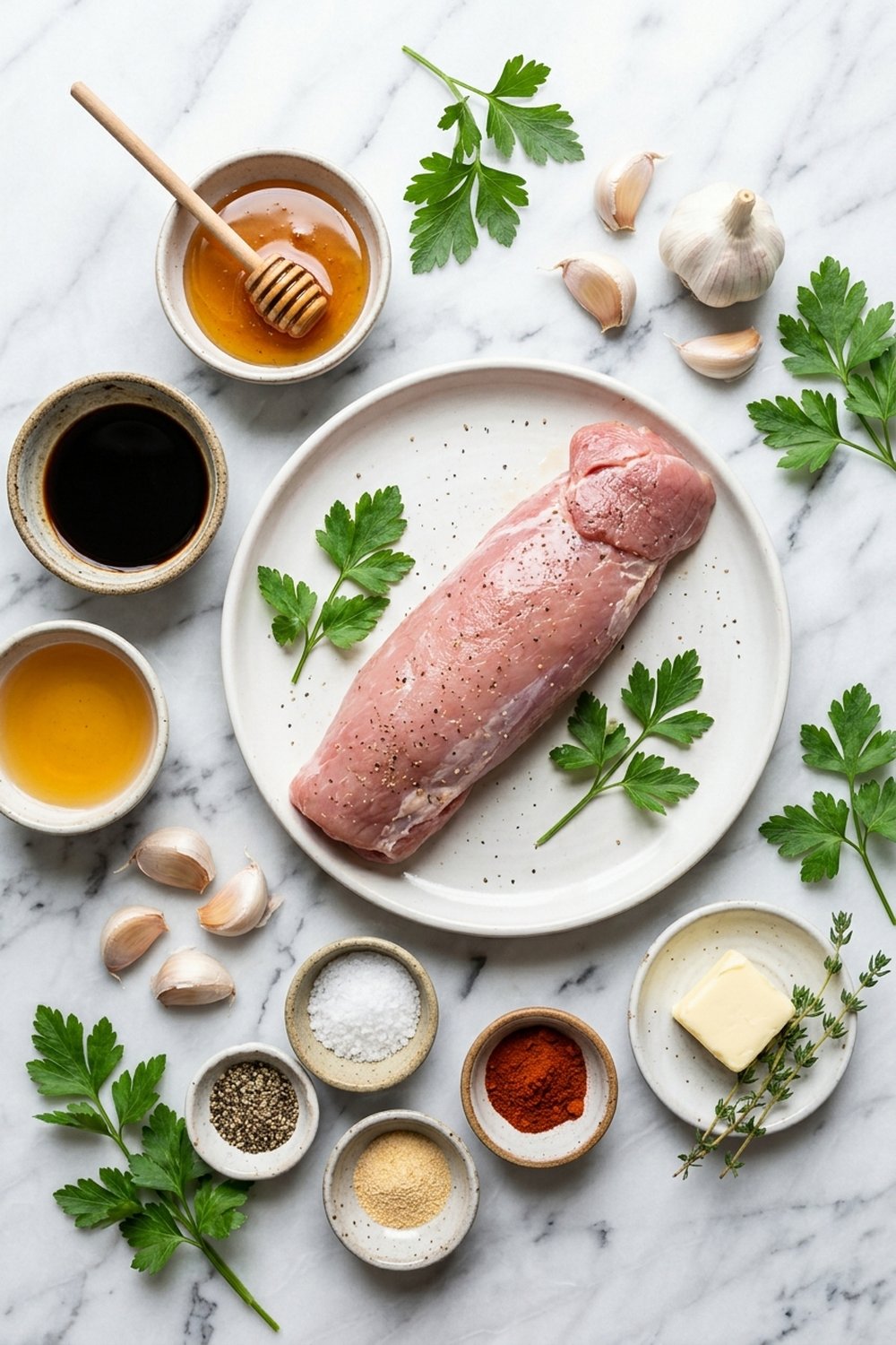Honey Garlic Pork Tenderloin ingredients