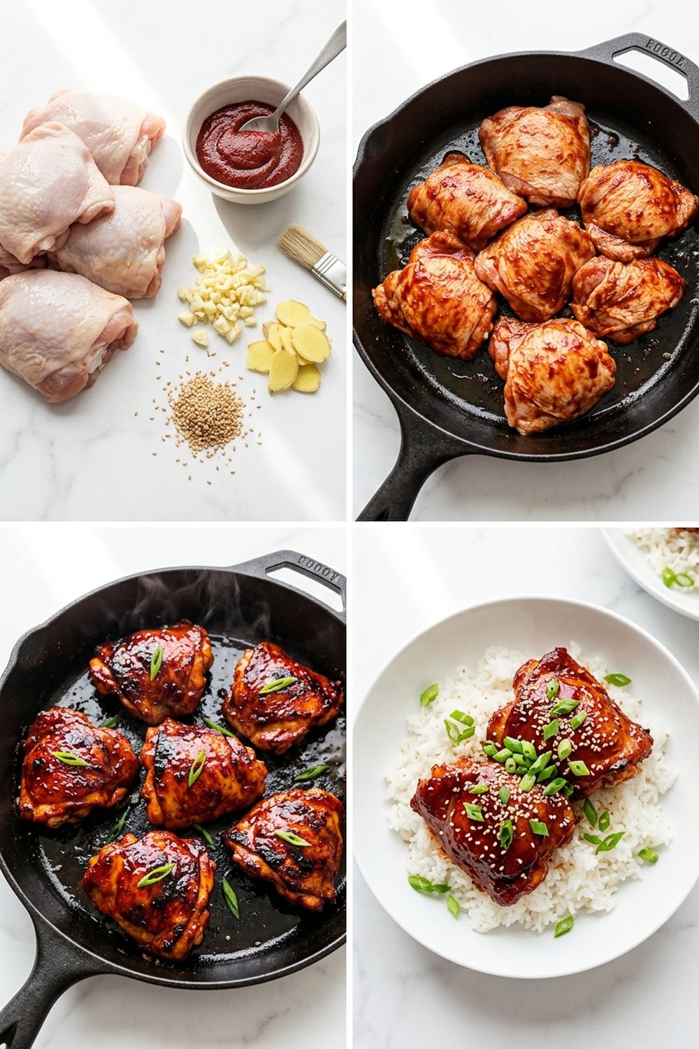 How to make Honey Gochujang Chicken Thighs (Korean Inspired)