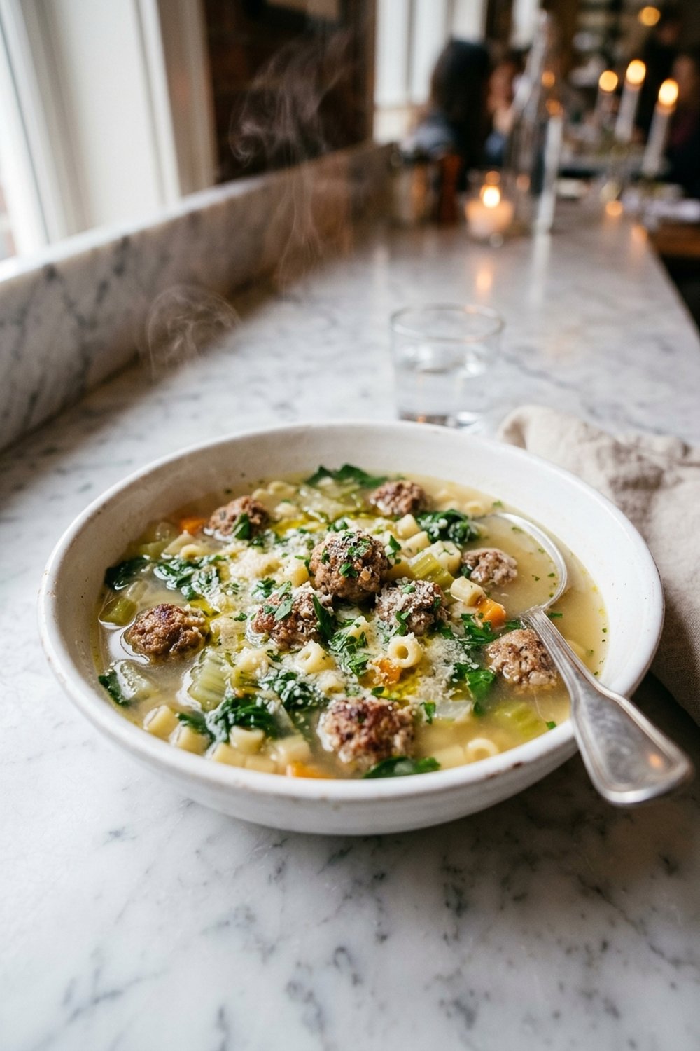 Italian Wedding Soup close up