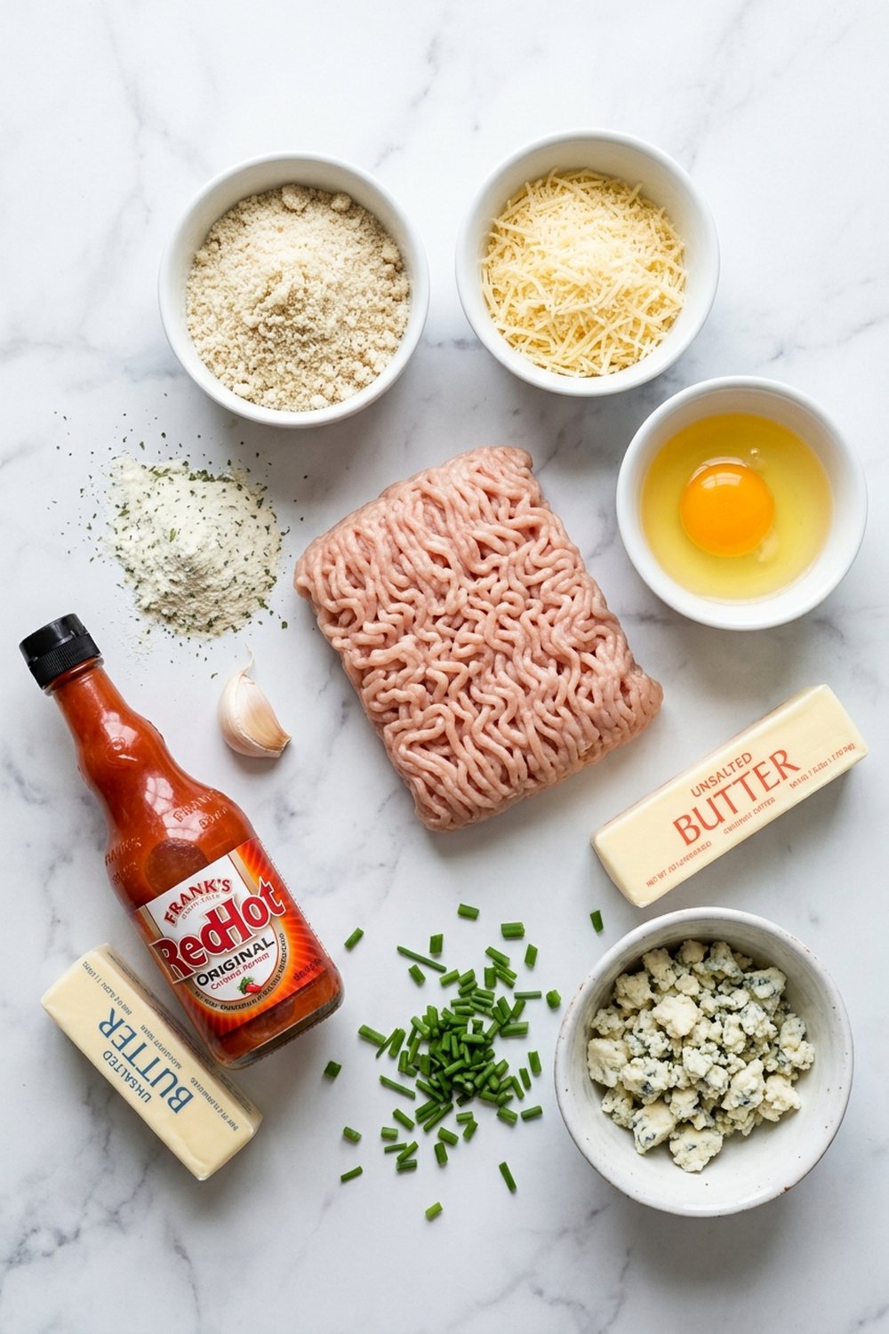 Keto Buffalo Chicken Meatballs ingredients