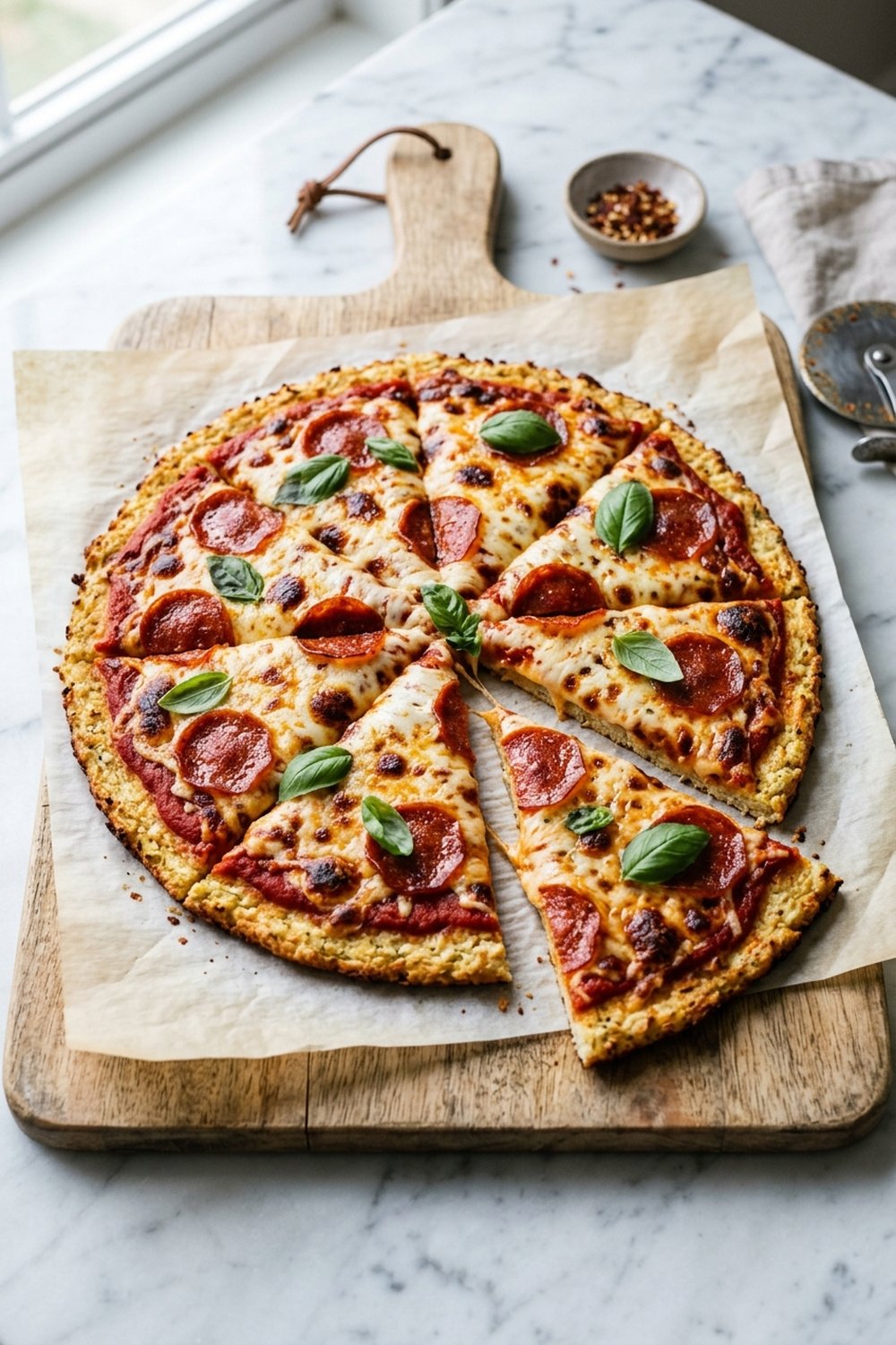 Keto Cauliflower Pizza Crust