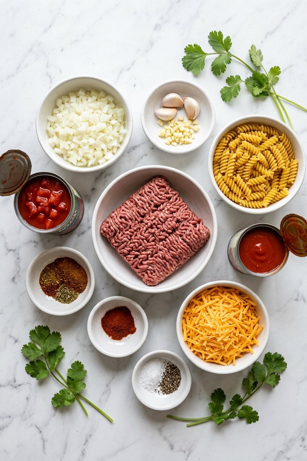 Keto Cheeseburger Casserole ingredients
