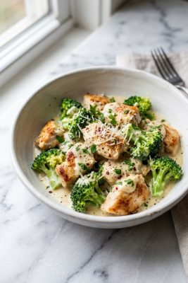 Keto Chicken Broccoli Alfredo