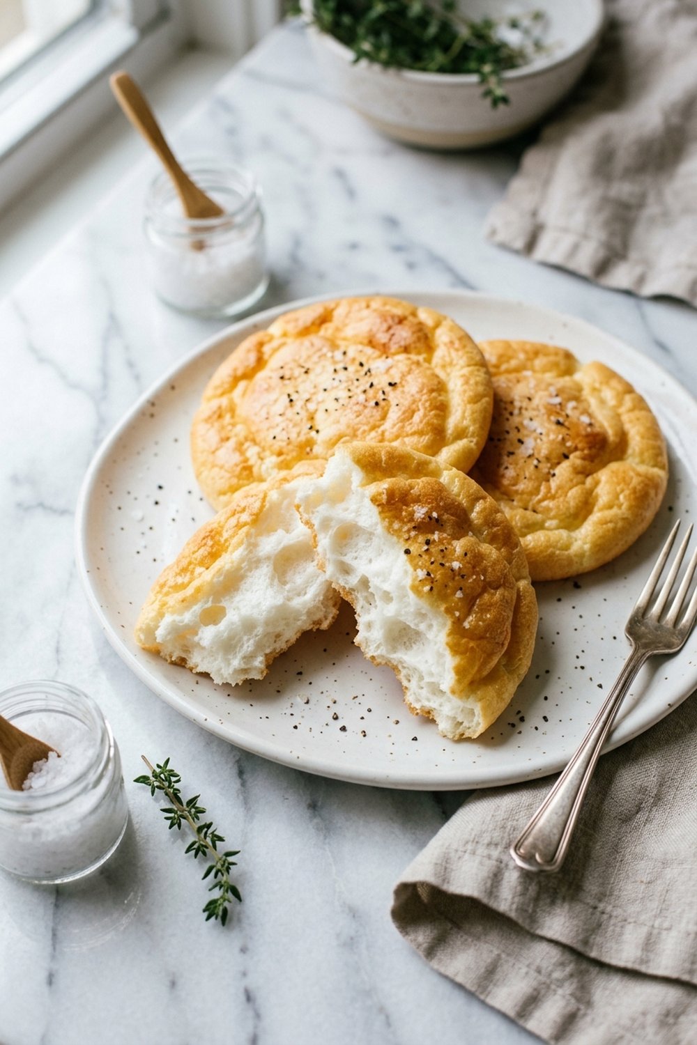 Keto Cloud Bread close up