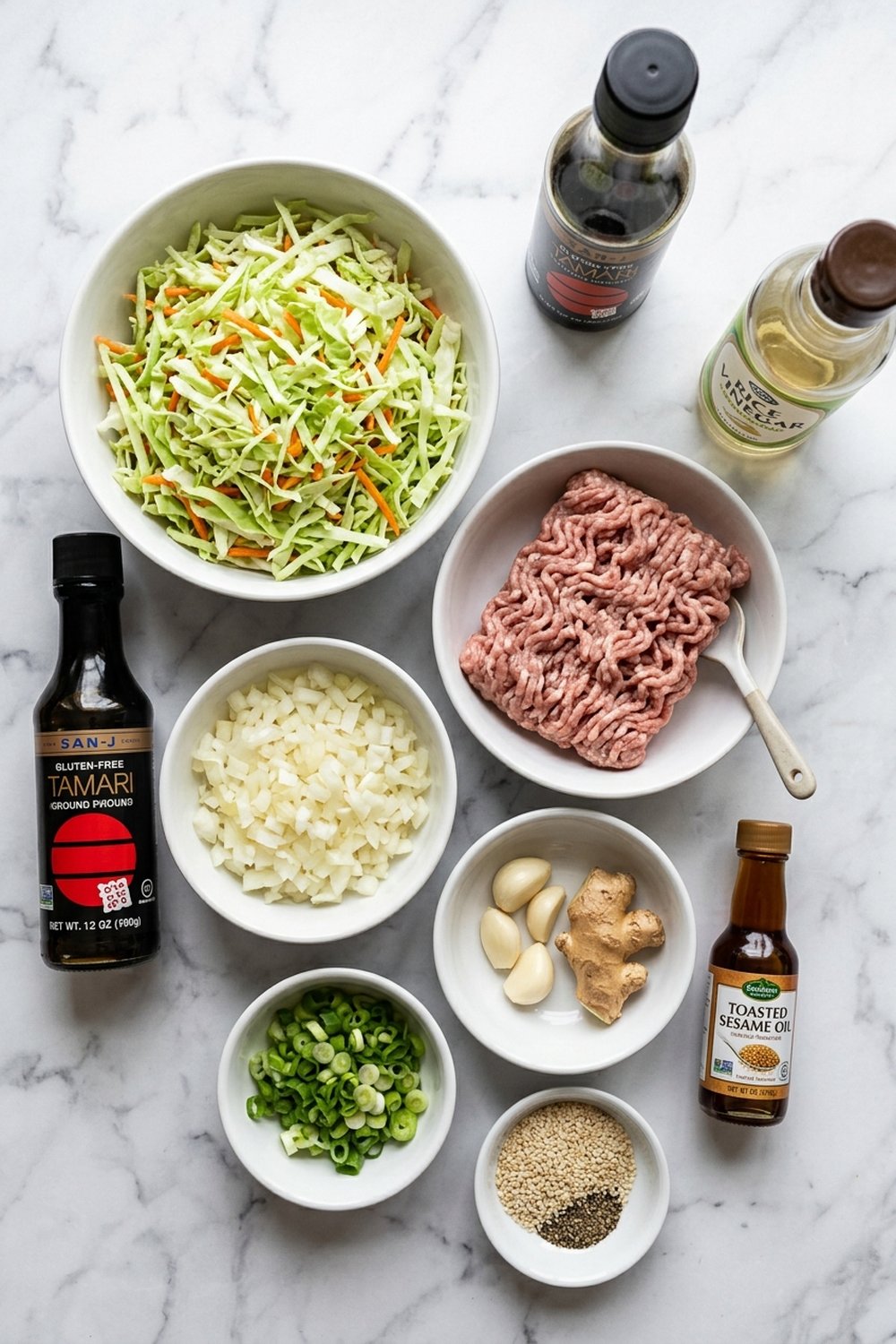 Keto Egg Roll in a Bowl ingredients