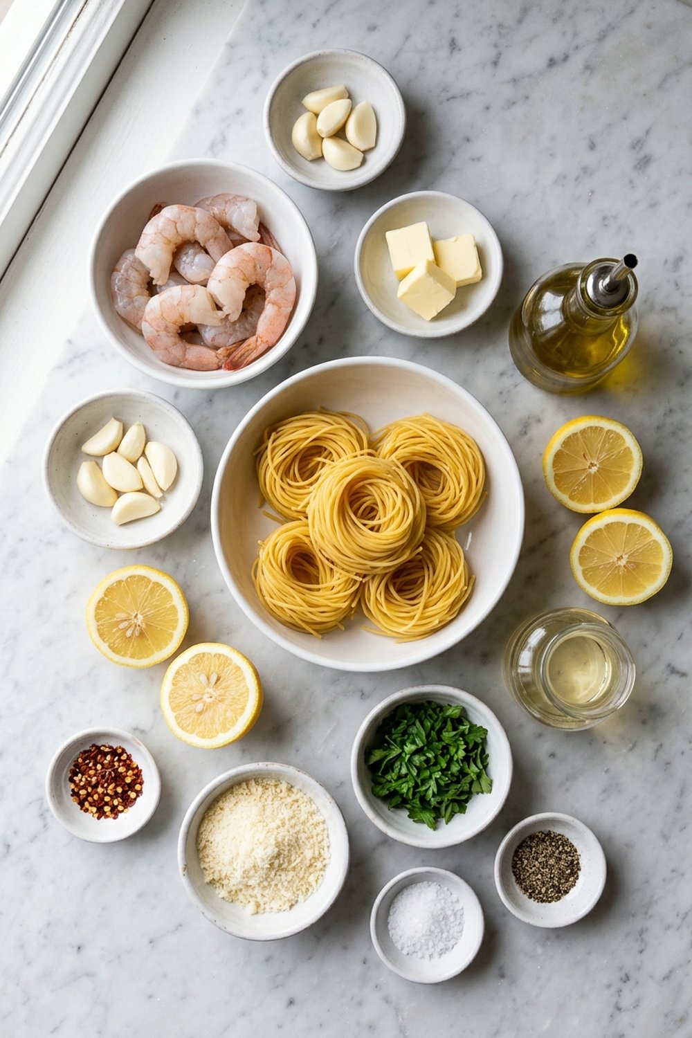 Keto Garlic Butter Shrimp ingredients