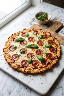 Keto Pizza with Chicken Crust