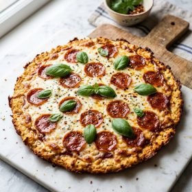 Keto Pizza with Chicken Crust