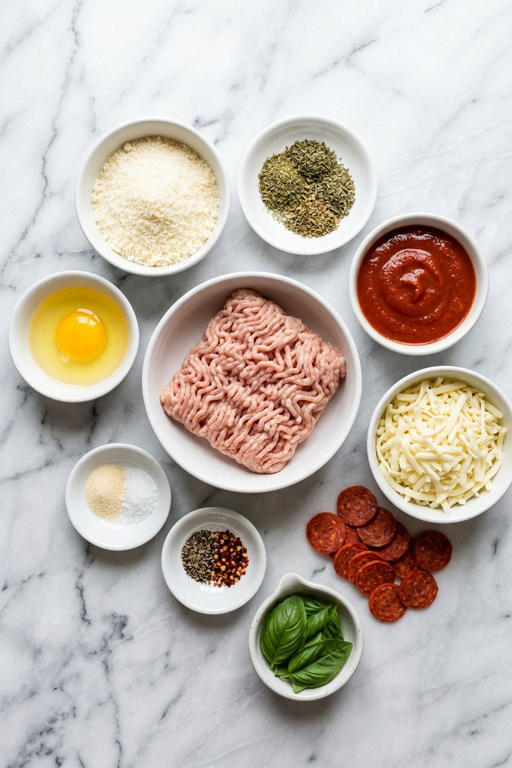 Keto Pizza with Chicken Crust ingredients