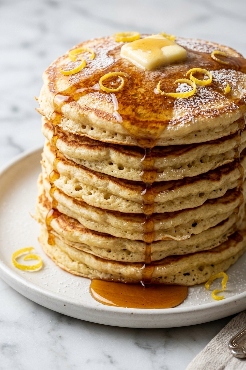 Lemon Ricotta Pancakes close up