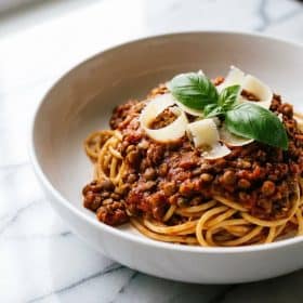 Lentil Bolognese hero shot